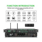 Ax-666 Professional Karaoke Processor Ktv Mixer With Dual Wireless Microphone   