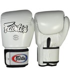 Fairtex Bgv1 Boxing Gloves Muay Thai Kickboxing Mma White 16 Oz Ships From Usa