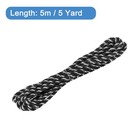 Twisted Cord Trim 5 Yard 5mm 3-ply Twine Braided Rope Thread Black   Silver