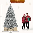      9 Ft Pre-lit Grand Duchess Fir Christmas Tree Snow Flocked Artificil    