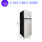 7 5 Cu Ft Compact Refrigerator  Platinum Series  Stainless Look - New Us
