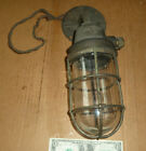 Vintage Brass Bronze Caged wall Ship Light side Switch r sco usa nautical Tool