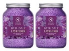 Natural Lavender Bath Salts - Set Of 2    46 Oz - Aromatherapy Sea Salt For Relax