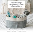 Natemia Baby Diaper Caddy Organizer - Baby Shower Basket For Gifts - Nursery    