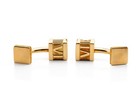 Tiffany   Co  Atlas 18k Yellow Gold Roman Numeral Cube Cufflinks 21 44g Italy