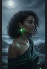 Glow In The Dark Bead W Genuine Beetle Wing   Sterling Hook Earrings