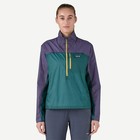 Patagonia Womens Houdini Stash 1 2 Zip Pullover Wetland Blue   Solstice Purple