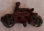 Antique 1930 s Hubley Cast Iron Motorcycle   Cop   2 Headlights