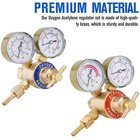 Oxygen Acetylene Gas Regulator Welding Cutting Torch Dual Gauge Cga540 Cga200