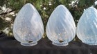 Vintage 1950 Mcm Vienna Art Glass Blue Swirl Opalescent Light Fixture Lamp Shade