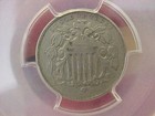 Scarce 1866 Shield Nickel With Rays Pcgs F15 Full Rim Date Die Cracks 2 Yr Type