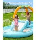 Evajoy Kiddie Pool Inflatable Play Center Kids Pool W  Slide Water Sprayers New
