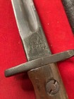 British Enfield P1907 Gri  Bayonet And Leather Scabbard