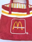 Vintage Mcdonald s French Fry Red Canvas Tote Bag Striped Interior Vinyl Lining