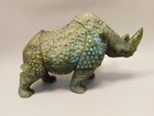 Rhinoceros Figurine Labradorite Hand Carved Stone 6 25 Inch  o130