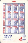 1988 Miami Vice Calendar 10 X 6 5 Cm  4  X 2 5   Portugal Don Johnson Vintage  4