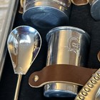 Vtg Original Trav L Bar By Ever-wear Suitcase Travel Bar Set Brown Knights