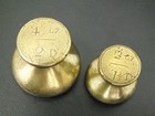 Pair Vintage Brass Letter Scales Weights 4oz 2oz