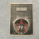 Rush Rare 1977 Uk Tour Original Print Poster Type Ad Geddy Lee Neil Peart Alex