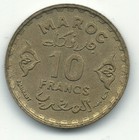 A High Grade Au 1952 Morocco 10 Francs Coin-jan823