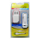 White Color 2 1a Car Charger Adapter   Wall Home Charger   Usb Wire Cord Cable