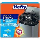 Hefty Ultra Strong 13 Gallon Kitchen Trash Bags  Black  Drawstring  Scented