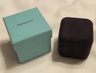Tiffany   Co  Black Velvet Lined Ring Jewelry Box With Blue Gift Box