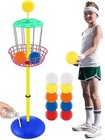 42 Inches Mini Disc Golf Baskets With 10 Flying Discs Golf Starter Cute Color
