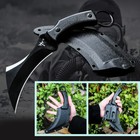 Tactical Combat Karambit Claw Knife Survival Hunting Bowie Fixed Blade W  Sheath