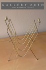 Vintage Mid Century Magazine Rack  Cool 50s 60s Mcm Interiors Atomic Ranch Brass