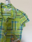 Vintage Disney Fairies Tinkerbell Plaid Tunic Top Girls Size 4 Embroidered