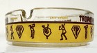 Vintage Tropicana Hotel Casino Glass Ashtray Brown   Gold Las Vegas Nevada