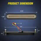 Led Trailer Tail Light Strip 9  Red Brake Amber Turn Signal Running Lights Pair