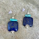 Barse Nwt  Lapis And Turquoise Sterling Silver Drop Earrings