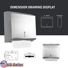 Multifold Paper Towel Dispenser  Wall Mount Stainless Steel Tissue Dispenser