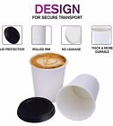 12 Oz Coffee Cups Disposable Party Paper Cups With Lids For Hot Cold Drinks