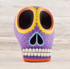Hand-painted Wooden Alebrije Skull     Mexican Folk Art From Oaxaca     5    Tall     Un