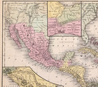 1853 Map Texas - Mexico - Florida - West Indies Original Cuba - Caribbean