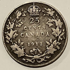 1912 George V Canada Silver Quarter 