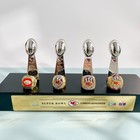 Kansas City Chiefs Super Bowl Championship 4trophy   4 Rings With Display Case