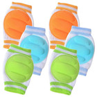3 Pairs Baby Knee Pads For Crawling - Adjustable Breathable Waterproof Safety   