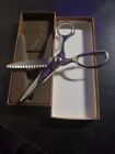 Vintage Gingher Pinking Shears W box - Chrome Scissors  Right Hand