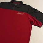 New Budweiser Anheuser Busch Embroidered Beer Polo Shirt Large Bud Employee Work