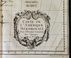 Antique Bellin Map South America 1750s Carte De L   am  rique M  ridionale 