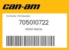 Can-am Genuine Front Fascia - 705010722