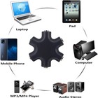 Headphone Splitter  5-jack 3 5 Mm Audio Headphone Splitter Stereo Audio Heads   