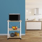 3-tier Kitchen Utility Microwave Oven Stand Storage Cart Workstation W  Wheels