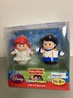 Fisher Price Disney    little People Ariel   Prince Eric     Walmart Exclusive - New