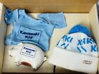 1980s Kawasaki Kid Pack - Baby Hat  18m Shirt By Junior Stars  Piggy Bank - Rare