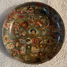 Antique 1900 s Folk Art Cigar Band 5  Ashtray Plate